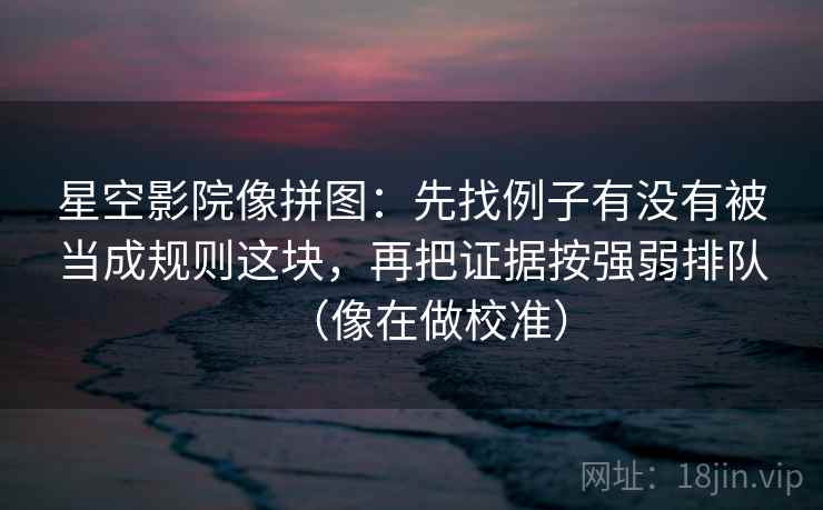 星空影院像拼图：先找例子有没有被当成规则这块，再把证据按强弱排队（像在做校准）  第2张